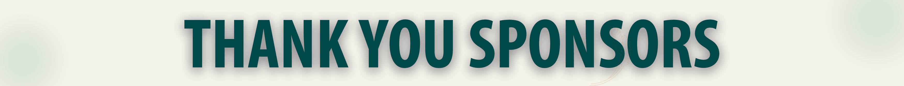 Thank You Sponsors Header