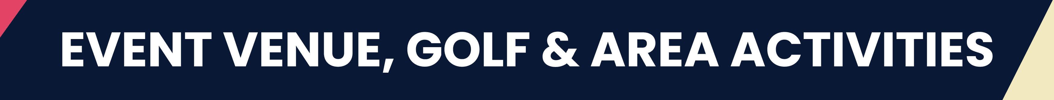 Venue Golf and Area Details Header